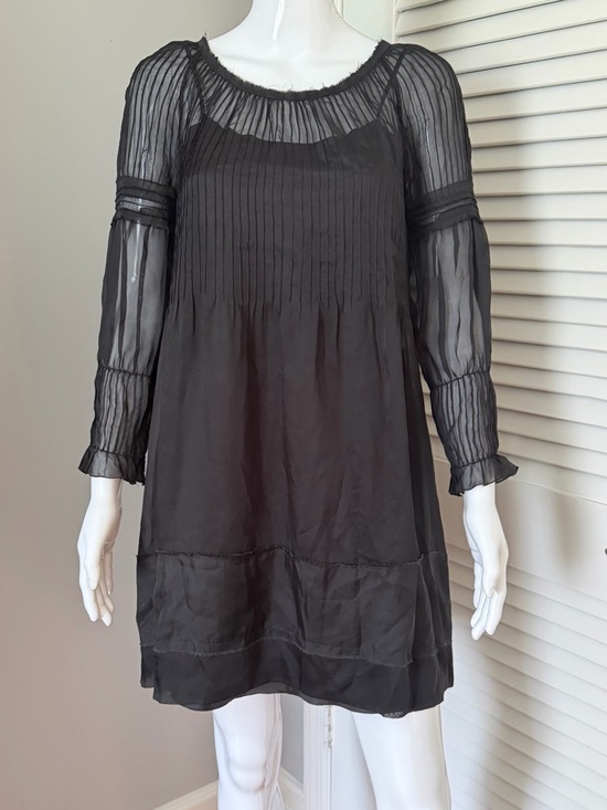 Philosophy Dresses & Skirts - Philosophy di Alberta Ferretti Black Sheer Silk Dress Sz 2